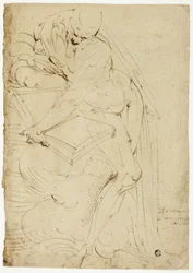 Nudo maschile in piedi (San Girolamo?) con libro