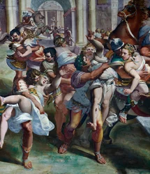 Il ratto delle Sabine, di Luca Cambiaso, dettaglio