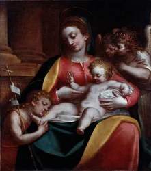 Vergine con bambino con San Giovanni Battista