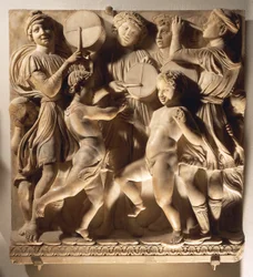 Laudate Eum in timpano (Salmo 150, Laudate Dominum), pannello con tamburini