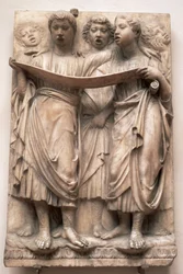 Angeli cantanti, rilievo della Cantoria di Luca della Robbia (1400-82), ca. 1435