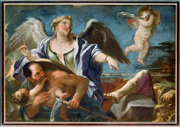 La Storia scrive gli aninali sul dorso del Tempo (dipinto su tela)