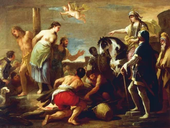 Olindo e Sofronia, di Luca Giordano