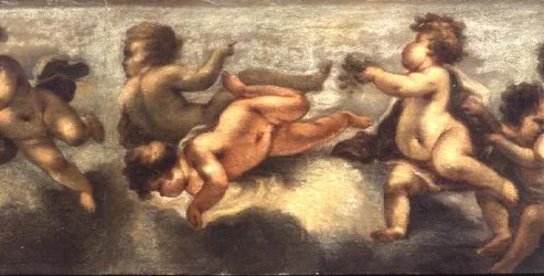 Putti che si divertono (dettaglio centrale)