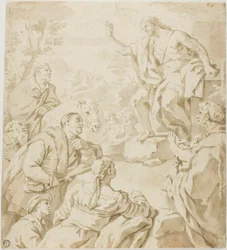 San Giovanni Battista predica
