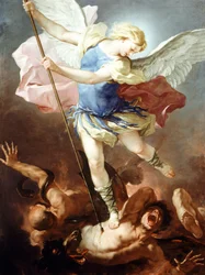 San Michele sconfigge il demone, di Luca Giordano
