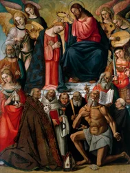 Incoronazione della Vergine con angeli e santi, Collegiata dei Santi Martino e Leonardo, Foiano della Chiana, Arezzo