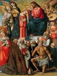 Incoronazione della Vergine con angeli e santi, 1523.