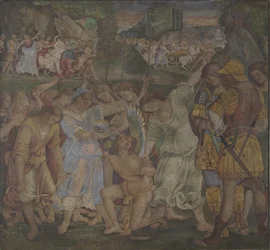 Il trionfo della castità: Amore disarmato e legato, affreschi dal Palazzo del Magnifico, Siena