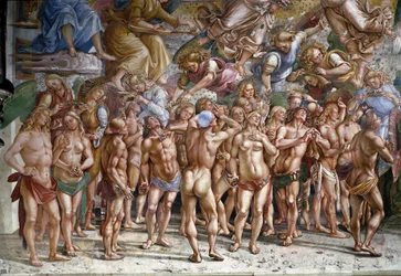 Il Giudizio Universale: gli eletti (dettaglio)