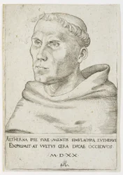 Martin Lutero, busto in vista a tre quarti