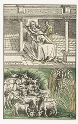 Giuseppe interpreta i sogni del Faraone