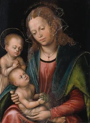 Danese:  Maria med barnet og den lille Johannes Vergine e Bambino adorati dal piccolo San Giovanni
