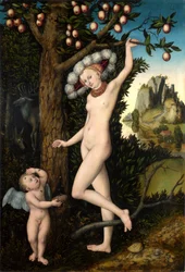 Tedesco: Amor beklagt sich bei Venus Cupido che si lamenta con Venere