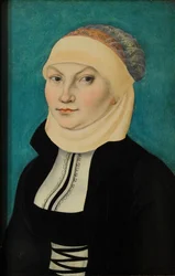 Tedesco: Katharina von Bora als Brustbildbnis nach links Katharina di Bora, a busto nudo, rivolta a sinistra