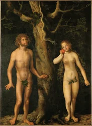 Adamo ed Eva (dipinto su legno)