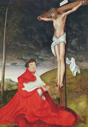 Alberto, Cardinale Elettore di Magonza ai piedi della Croce