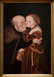 Il vecchio stolto. Circa 1530. Arte fiamminga del XVI secolo. Galleria Nazionale, Palazzo Sternberg, Praga (Repubblica Ceca).