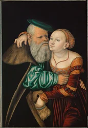 La coppia irregolare (tempera su faggio rosso)