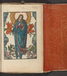 Maria come regina del cielo in piedi sulla falce di luna