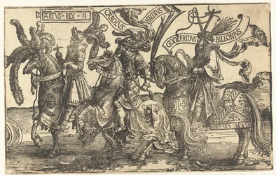 Gli eroi Re Artù, Carlo Magno e Goffredo di Buglione