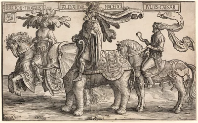 Ettore di Troia, Alessandro di Macedonia, Giulio Cesare, da I nove eroi