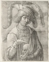 Ritratto di un giovane con un teschio