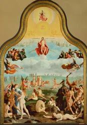I giusti in attesa della loro assunzione (olio su tavola)