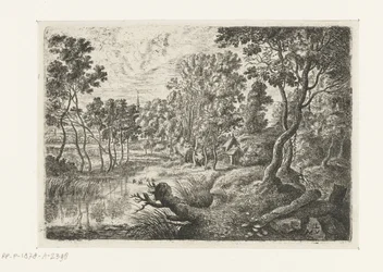 Paesaggio con un ruscello