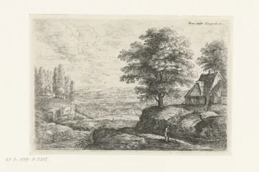 Paesaggio con un uomo con un bastone (Sei paesaggi)