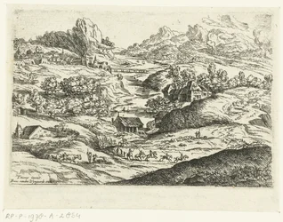 Paesaggio con cavalieri