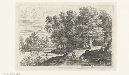 Paesaggio con due giovani pastori