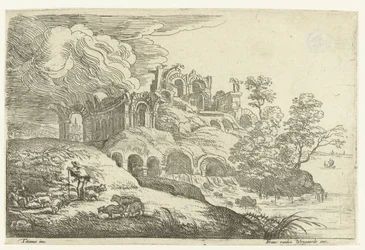 Rovine presso un lago