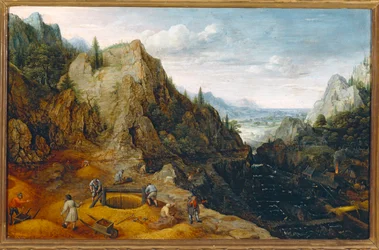 Paesaggio con ferriere... (pittura su tavola)