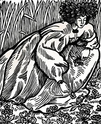 Le poesie di Ronsard. Originale xilografia, 1902, 1923