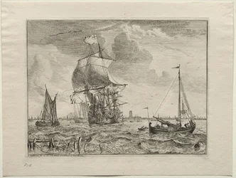 Scena Marina con Amsterdam in Lontananza, 1701