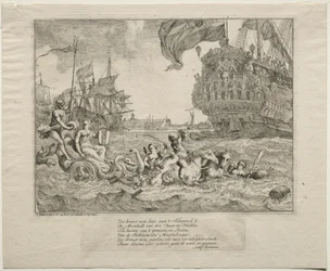 La personificazione di Amsterdam che cavalca il carro di Nettuno, 1701