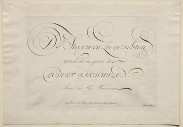 Il fiume IJ e paesaggi marini, 1701