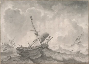 Navi in un mare in tempesta