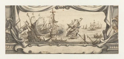 Battaglia navale in una cartouche