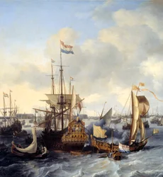 Veduta del porto di Amsterdam dall