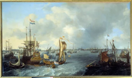 Veduta del porto di Amsterdam dall