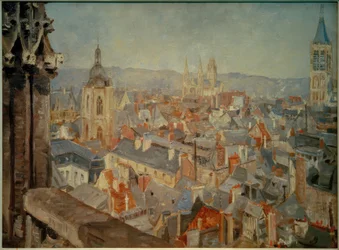 Vista sui tetti di Rouen