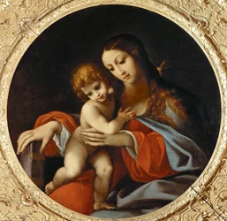Madonna con bambino. Tondo, ...