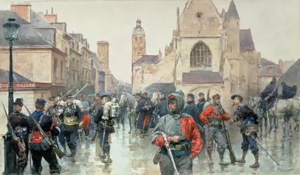 Un raduno dei Garibaldini e delle truppe francesi a Tours