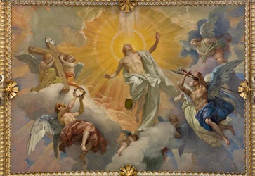 Cappella Cybo (braccio nord del transetto), volta: Resurrezione di Gesù Cristo