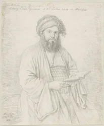 Il padre carmelitano Wolfgang Bock in costume orientale