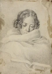 Ritratto della scrittrice Bettine von Arnim, 1785-1859, nata Brentano, ca 1809