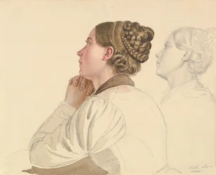 Studi di una donna in preghiera