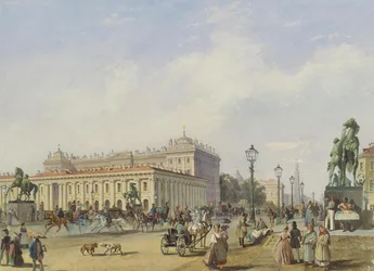 Il ponte Anitschkow a San Pietroburgo, 1847